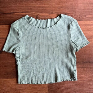 Green Cropped Top